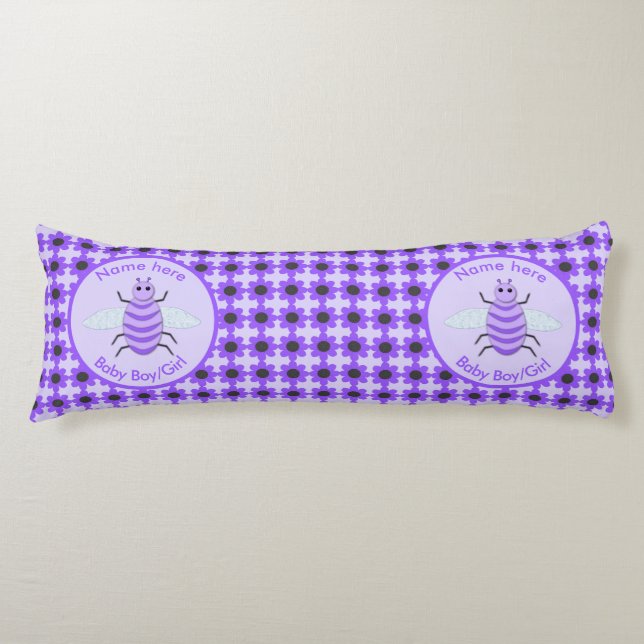 Coussins Longs Bébé mou Bee Genre Révéler Neutre Personnalisé (Devant)