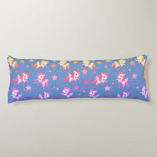 Coussins Longs Bébé violet et rose licornes Corps Oreiller