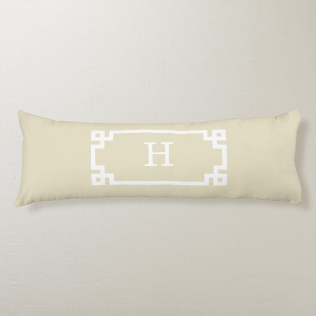 Coussins Longs Beige White Greek (Devant)