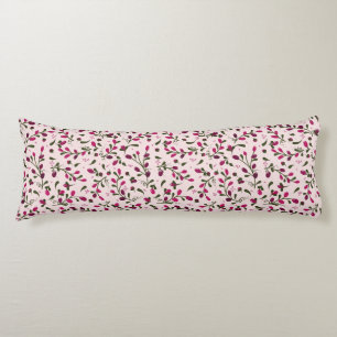 Coussins Longs Belle Branches de Petite Baies Roses