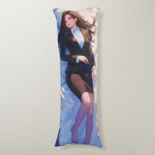 Coussins Longs Belle femme d'affaires Anime