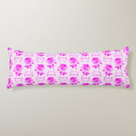 Coussins Longs Belle Vintage florale pourpre