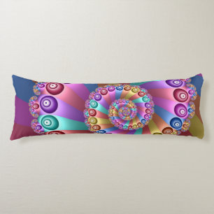 Coussins Longs Belles couleurs arc-en-ciel Art fractal Abstrait
