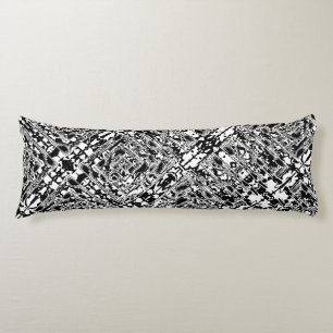 Coussins Longs Black and White Geometric Art 25