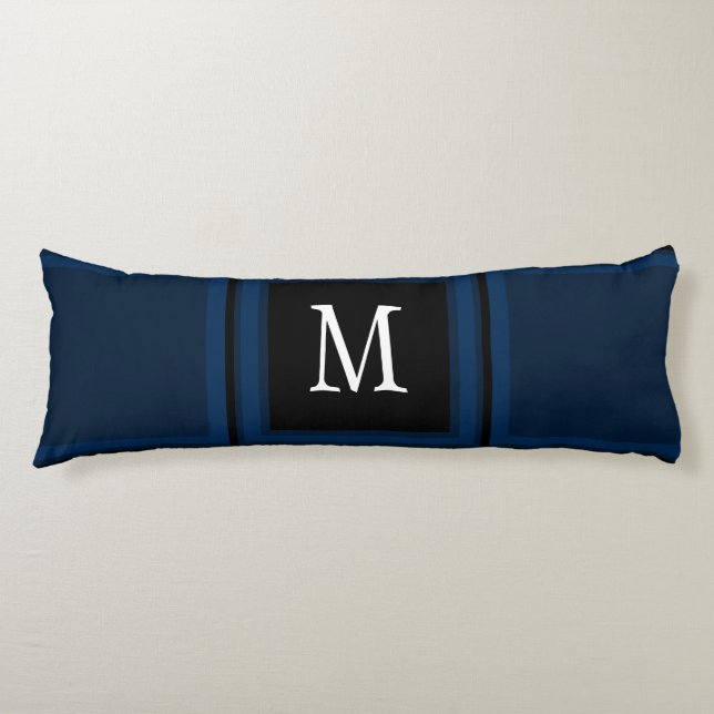 Coussins Longs Bleu foncé marine Personnalisé unique première tri (Devant)