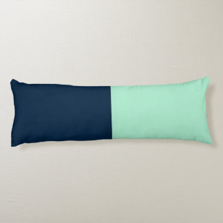 Coussins Longs Bleu marin et Mint