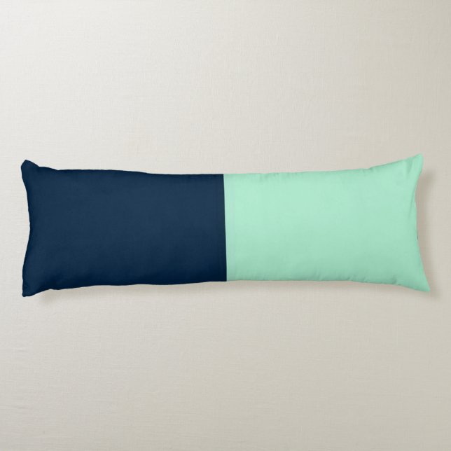 Coussins Longs Bleu marin et Mint (Dos)