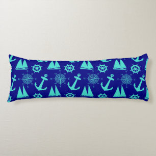 Coussins Longs Bleu Turquoise Bleu Nautique Bateau Côtier