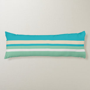 Coussins Longs Bleu turquoise, vert et turquoise