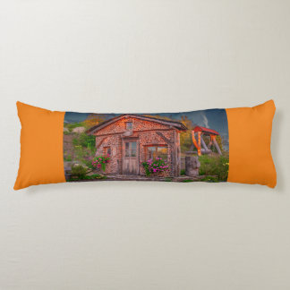 Coussins Longs Body Oreiller chalet magique au soleil matinal