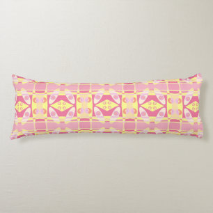 Coussins Longs Bohème Chintz 24 Bubblegum rose jaune orange