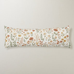 Coussins Longs Boho Fleur Sauvage Botanique Floral Cottagecore