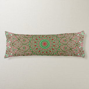 Coussins Longs Boho Hippie Funky Trippy Orné Mandala de Noël