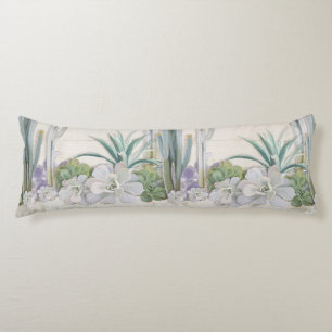 Coussins Longs Bois succulent de Shiplap de cactus du sud-ouest