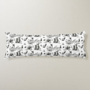 Coussins Longs Boston Toile