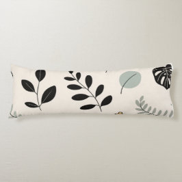 Coussins Longs Botanica Calme - Lame d'art Leaf Jeter l'oreiller