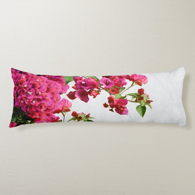 Coussins Longs Bougainvilliers Floral Méditerranée Grecque (Devant)