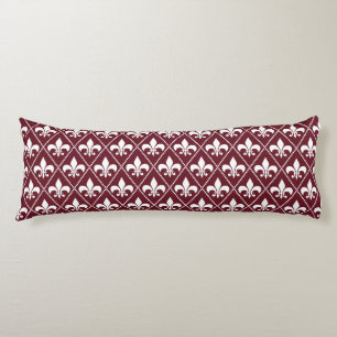 Coussins Longs Bourgogne Fleur de Lys