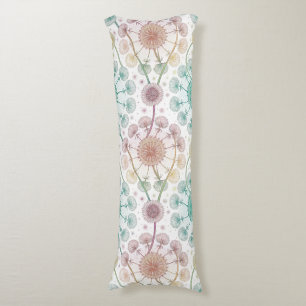 Coussins Longs Brise de Dandelion Whimsical - Pastel Botanique