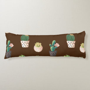 Coussins Longs Cactus Succulents à Dessrt Vert dans les pots