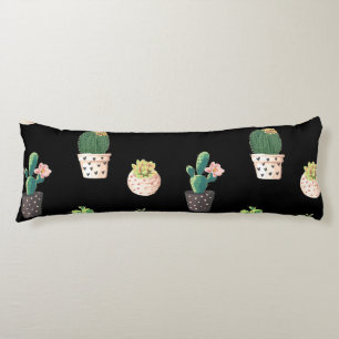 Coussins Longs Cactus Succulents à Dessrt Vert dans les pots