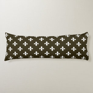 Coussins Longs Café Mocha Neutral Fleur de Lys