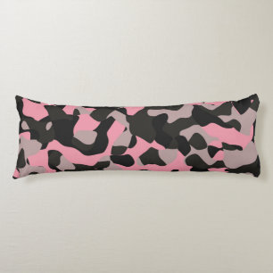 Coussins Longs Camo rose et noir