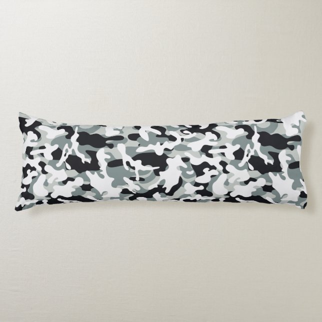 Coussins Longs Camouflage de poussière de neige (Devant)