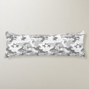 Coussins Longs Camouflage gris neige d'hiver, Militaire, Armée
