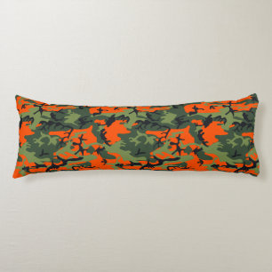 Coussins Longs Camouflage orange et vert, Militaire, Armée