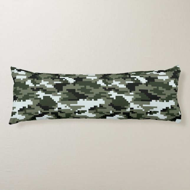 Coussins Longs Camouflage urbain numérique à 8 bits / Camo (Devant)