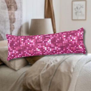 Coussins Longs Carré de style disco rose vif pour la Saint-Valent