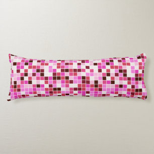 Coussins Longs Carreaux de Piscine, Carreaux de Mosaïque Roses, M