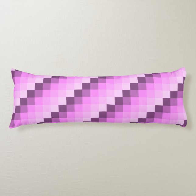 Coussins Longs Carrés rose et violet (Devant)