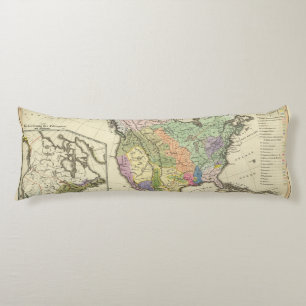 Coussins Longs Carte ethnographique de l'Amérique du Nord