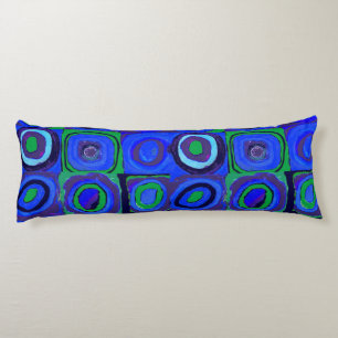 Coussins Longs Cercle Carré Kandinsky Farbstudie Blue Quadrate
