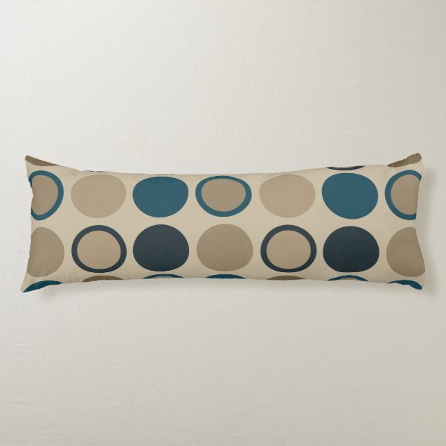 Coussins Longs Cercles turquoises et tactiles (Devant)
