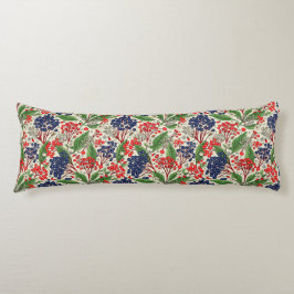 Coussins Longs Cerises bleues et rouges japonaises