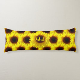 Coussins Longs Champs de tournesol -