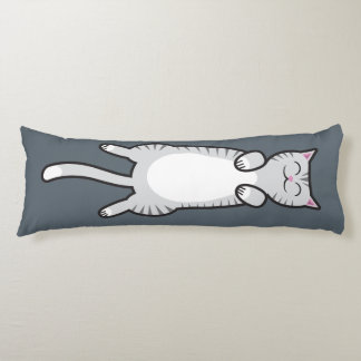Coussins Longs Chat de bande de frottement de ventre - chat tigré