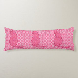 Coussins Longs Chat japonais - Fuchsia Pink Batik