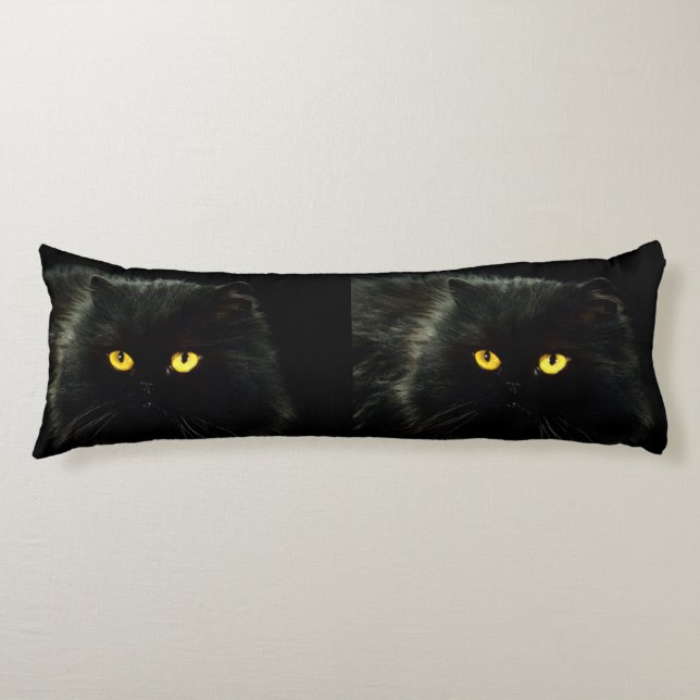 Coussins Longs Chat noir (Devant)
