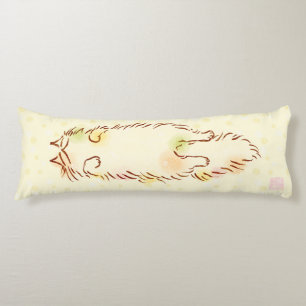 Coussins Longs Chat somnolent pelucheux