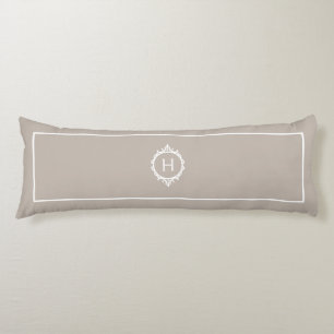 Coussins Longs Chelsea Light Taupe et blanc Monogramme