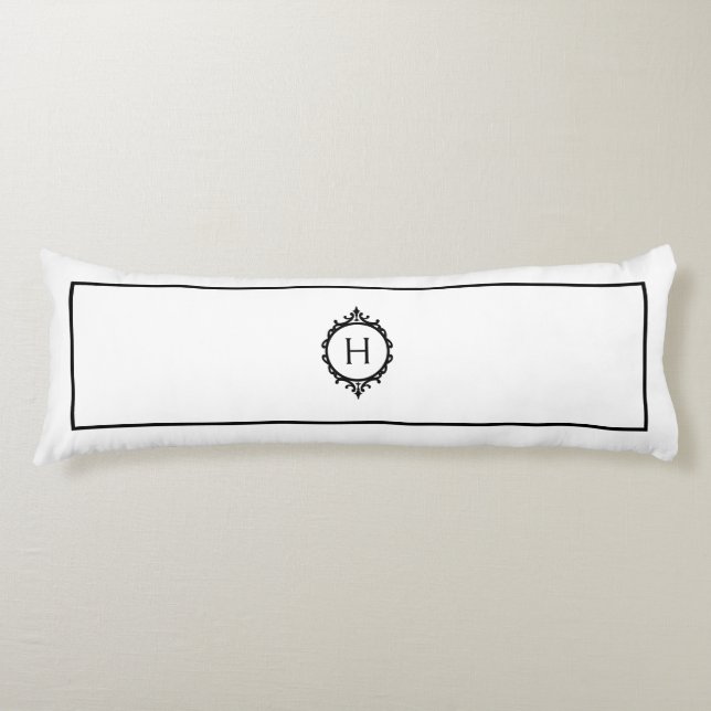 Coussins Longs Chelsea noir et blanc Monogramme (Devant)