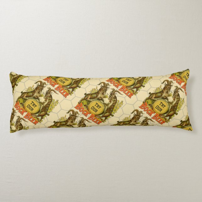 Coussins Longs Chèvres Bock Bière Publicité (Dos)