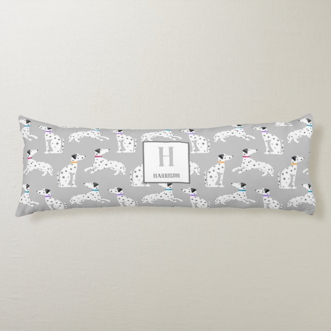 Coussins Longs Chien Dalmatien Polka Pot Animal Aquarelle Enfants (Devant)