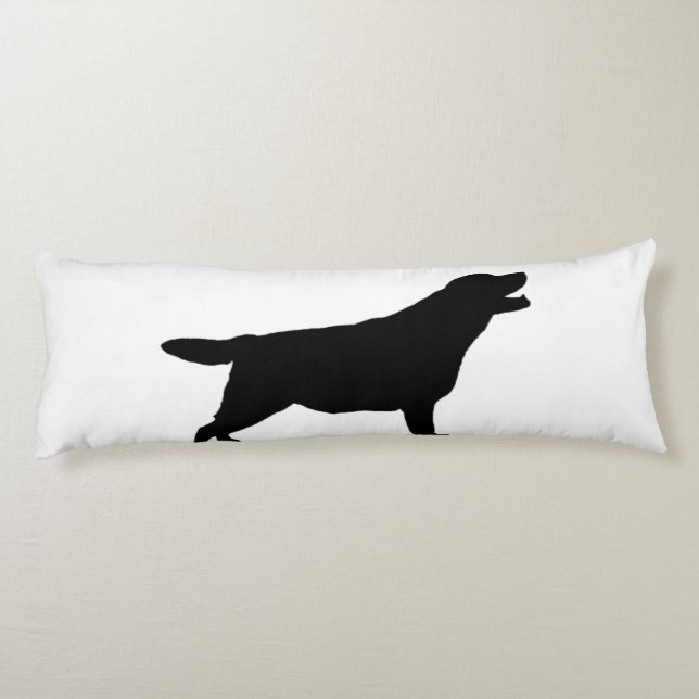 Coussins Longs Chiens d'amour de silhouette de labrador retriever (Dos)