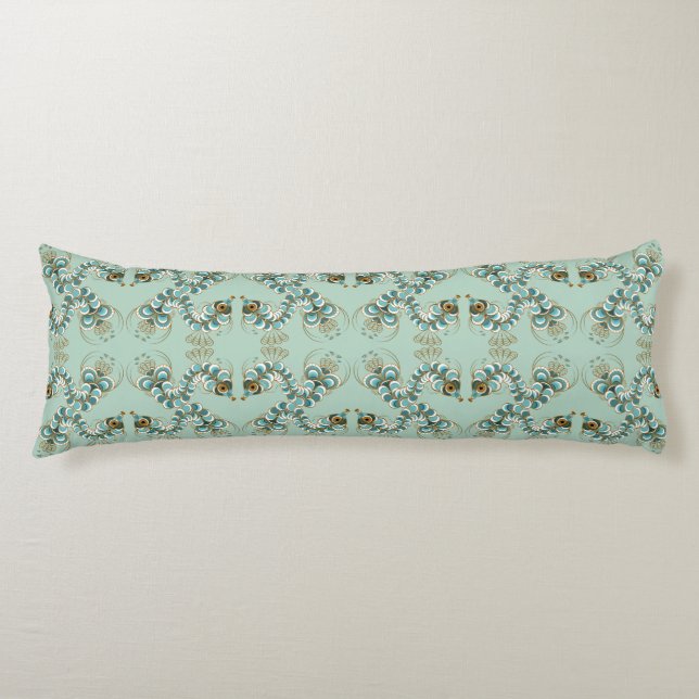 Coussins Longs Chimera - Peacock Seahorse Body Oreiller (Devant)