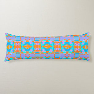 Coussins Longs Chintz bohème 58 Turquoise Orange Bleu pourpre